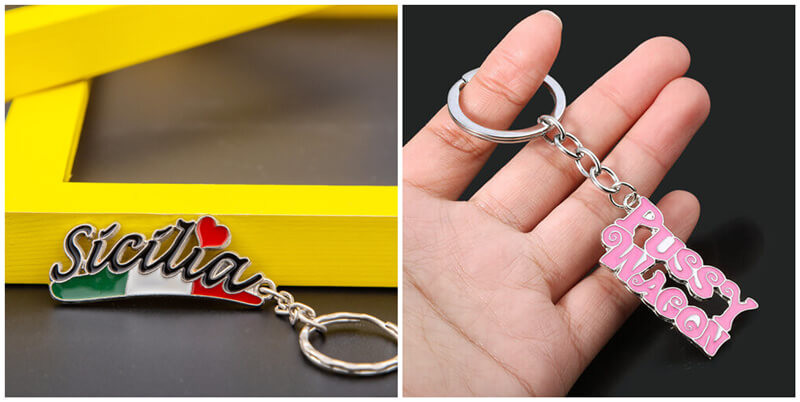 custom name keychain maker wholesale personalized stainless steel key ring manufacturer